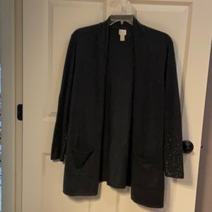 Chicos Gray Cardigan size 4